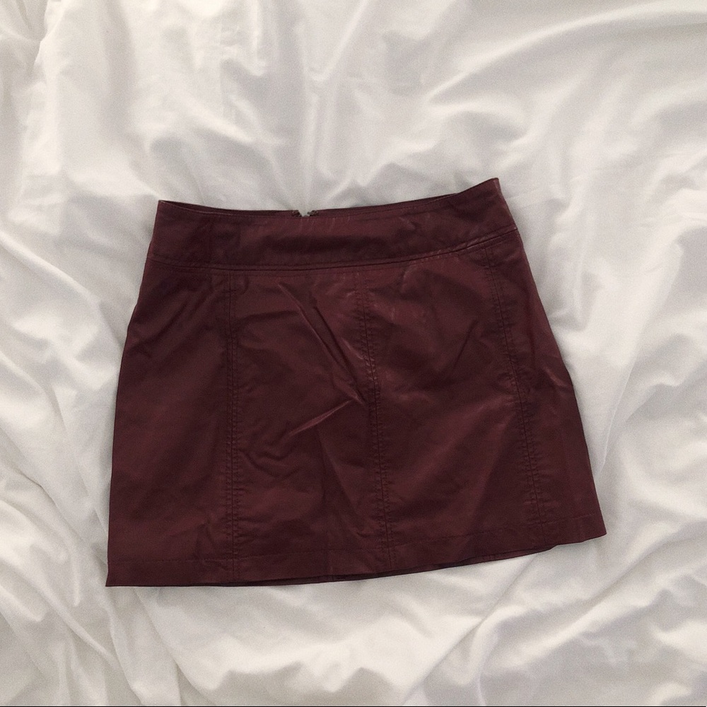 Vegan leather free people skirt